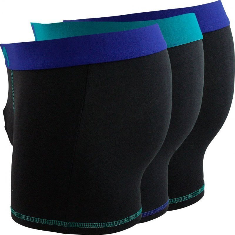 LOT DE 3 Boxer Sous-vêtements Homme MIX AND COLORS Noir et Turquoise