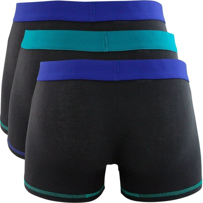 LOT DE 3 Boxer Sous-vêtements Homme MIX AND COLORS Noir et Turquoise