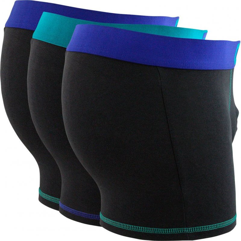LOT DE 3 Boxer Sous-vêtements Homme MIX AND COLORS Noir et Turquoise