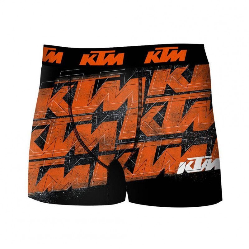 Boxer Homme LOG Orange et Noir