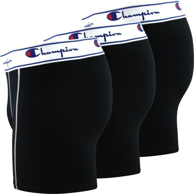 CHAMPION Lot de 3 Boxers Homme Coton CLASSIC Noir