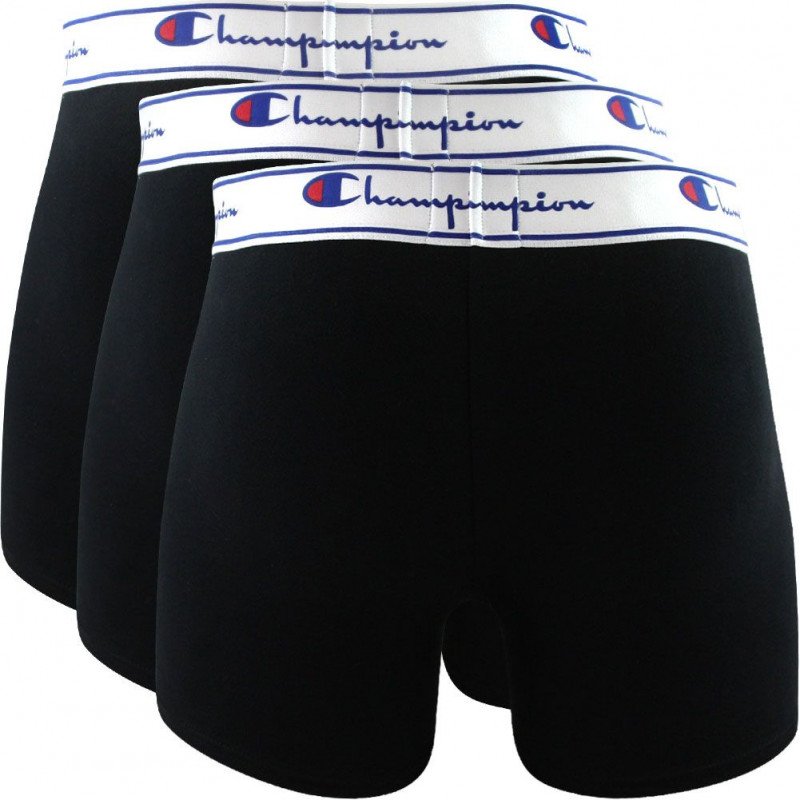 CHAMPION Lot de 3 Boxers Homme Coton CLASSIC Noir