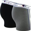 CHAMPION Lot de 2 Boxers Homme Coton UNIX2 Gris Noir