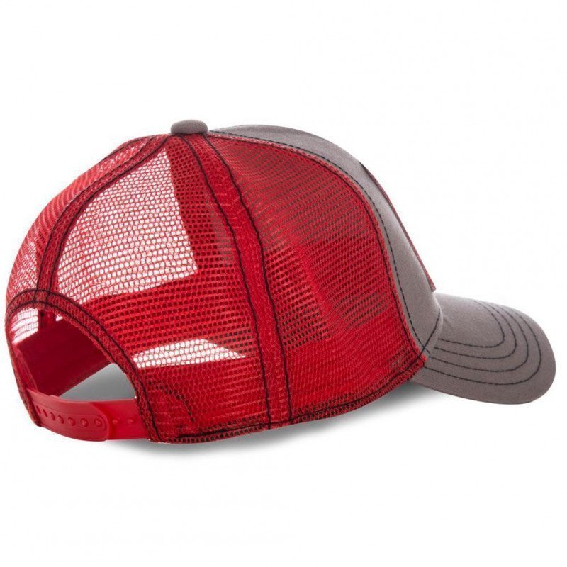 VON DUTCH Casquette Homme Microfibre SQUARE17 Gris Rouge