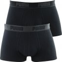 PUMA Lot de 2 Shortys Homme Coton BASIS Noir