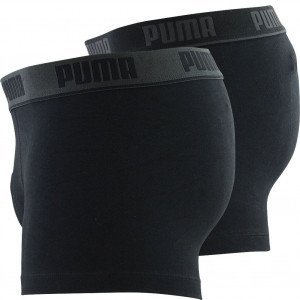PUMA Lot de 2 Shortys Homme Coton BASIS Noir