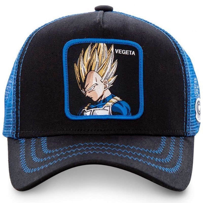 DRAGON BALL Z Casquette Garçon Microcoton VE3 Noir Bleu CAPSLAB