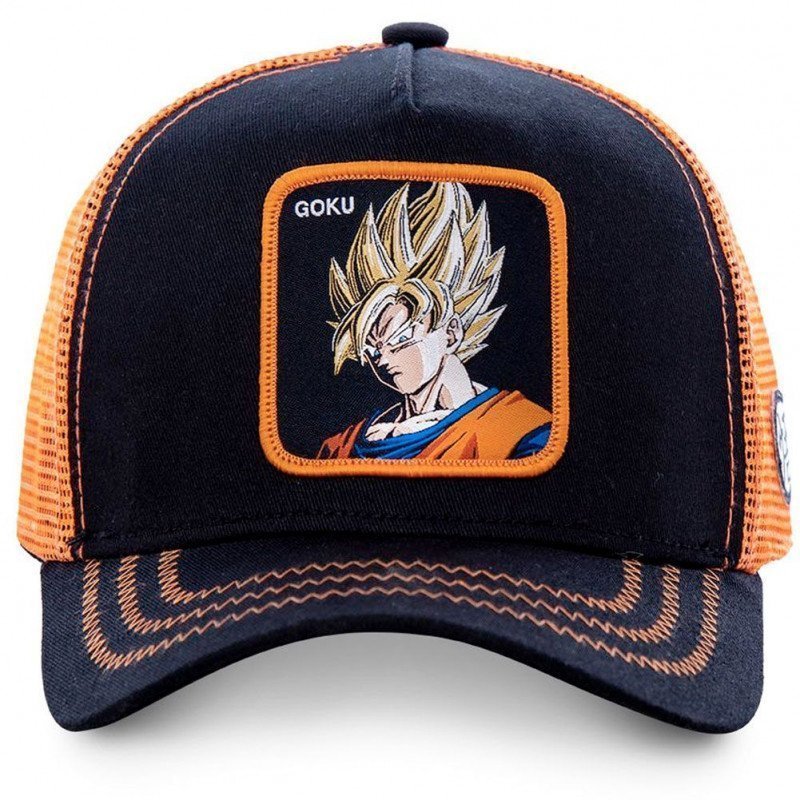 DRAGON BALL Z Casquette Homme Microcoton GO3 Noir Orange CAPSLAB