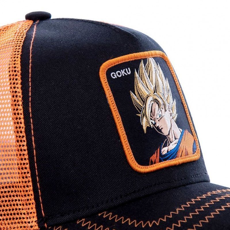 DRAGON BALL Z Casquette Homme Microcoton GO3 Noir Orange CAPSLAB