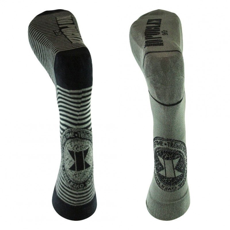 LOT DE 2 Chaussettes Chaussettes Homme OVER TIME Noir et Kaki
