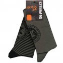 LOT DE 2 Chaussettes Chaussettes Homme OVER TIME Noir et Kaki