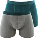 DIM Lot de 2 Boxers Homme Coton SOFTPOWER Gris métal Vert pacific