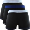 DIM Lot de 3 Boxers Homme Coton MIX AND COLORS Noir ceinture Bleu ciel Bleu azur