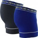 DIM Lot de 2 Boxers Homme Coton 3D STAY FIT Bleu azur Gris granit