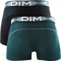 DIM Lot de 2 Boxers Homme Coton 3D FLEX AIR Vert pacific Noir