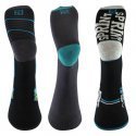 TWINDAY Lot de 3 paires de Chaussettes Garçon Coton TIGRE Noir Bleu