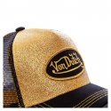 VON DUTCH Casquette Mixte Microfibre FLAK Noir Or