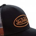 VON DUTCH Casquette Homme Microfibre NEO Noir Orange