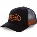 VON DUTCH Casquette Homme Microfibre NEO Noir Orange