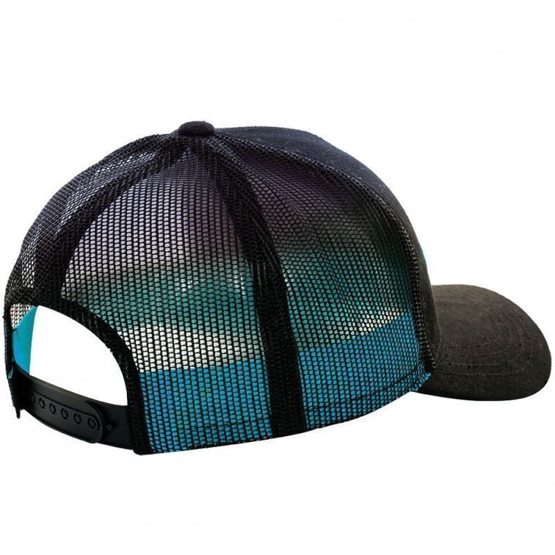 VON DUTCH Casquette Homme Microfibre NEO Noir Cyan