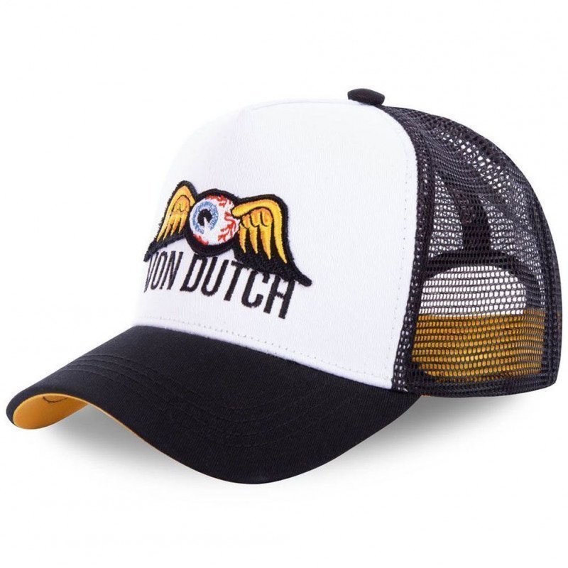 VON DUTCH Casquette Homme Microfibre EYEPAT1 Noir Blanc