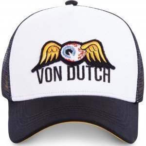 VON DUTCH Casquette Homme Microfibre EYEPAT1 Noir Blanc