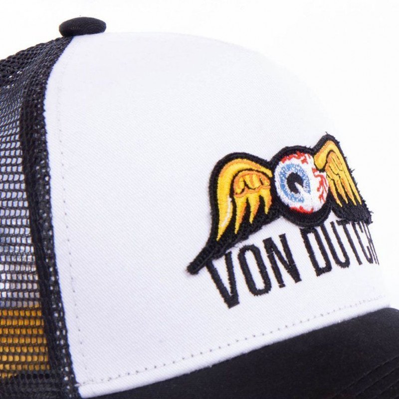 VON DUTCH Casquette Homme Microfibre EYEPAT1 Noir Blanc