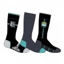 TWINDAY Lot de 3 paires de Chaussettes Garçon Coton TIGRE Noir Bleu