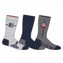 LOT DE 3 Chaussettes Chaussettes Garçon TIGRE Gris et Rouge