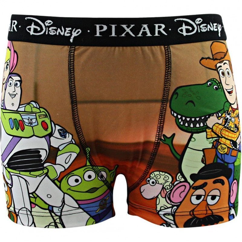 DISNEY Boxer Garçon Microfibre JOUET Marron Noir TOY STORY