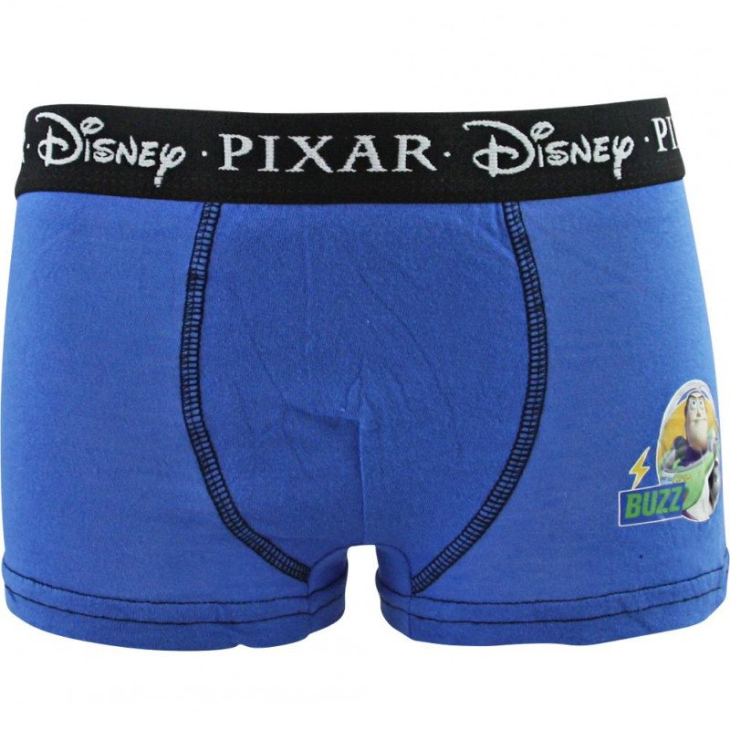 DISNEY Boxer Garçon Coton BUZZ Bleu Noir TOY STORY