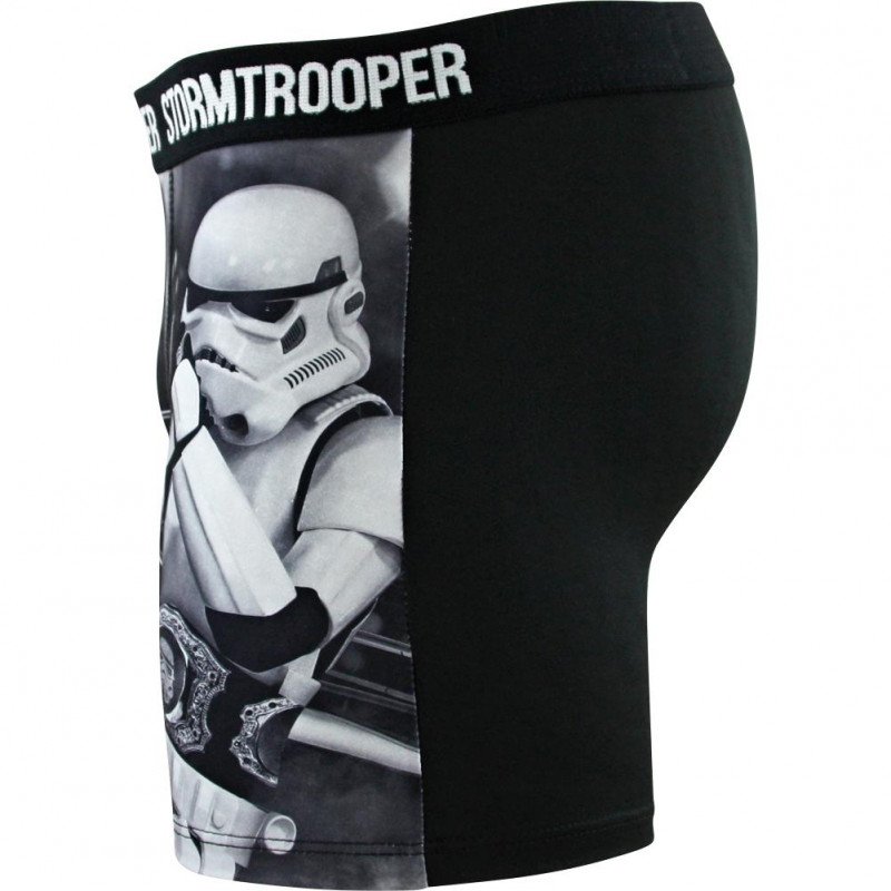 STAR WARS Boxer Homme Microfibre MMA1 Gris Noir STORMTROOPER