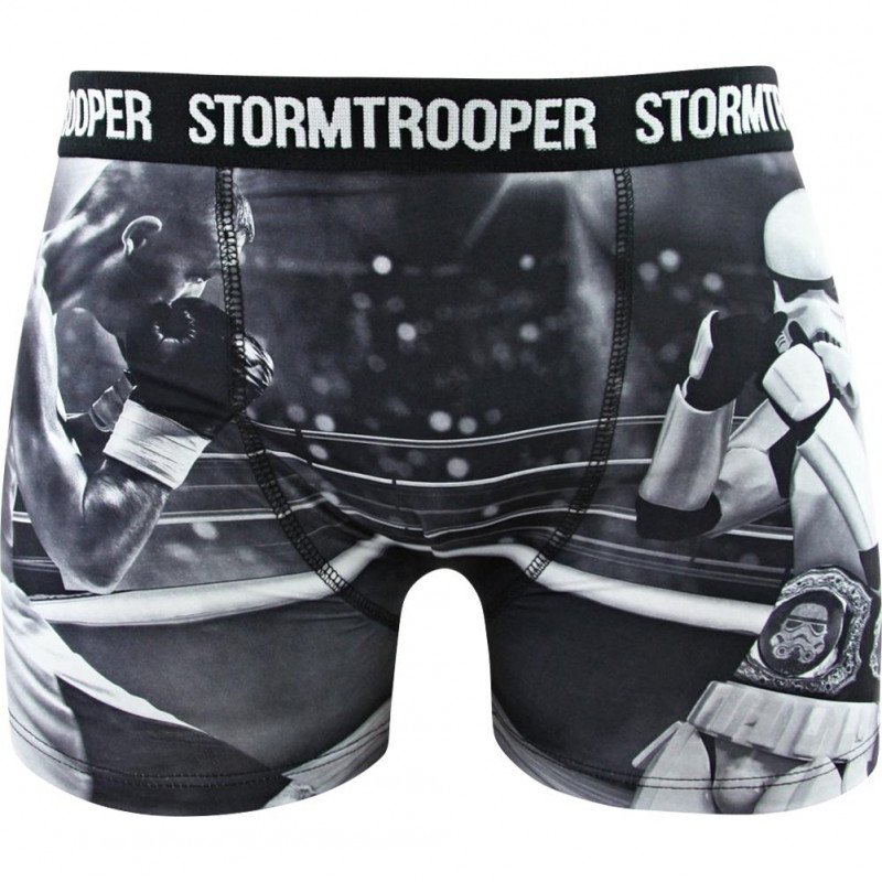 STAR WARS Boxer Homme Microfibre MMA1 Gris Noir STORMTROOPER