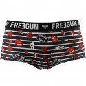 FREEGUN Boxer Fille Microfibre ROC Noir et Rouge