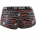 FREEGUN Boxer Fille Microfibre ROC Noir et Rouge