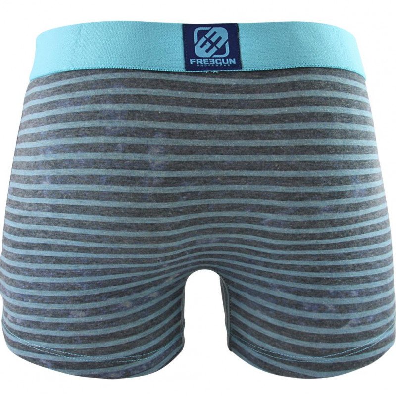 Boxer Homme RAY3 Gris et Bleu