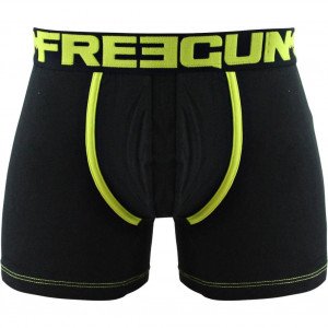 FREEGUN Boxer Homme Coton MONO Noir Jaune