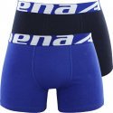 ATHENA Lot de 2 Boxers Garçon Coton DUOECO Marine Bleu