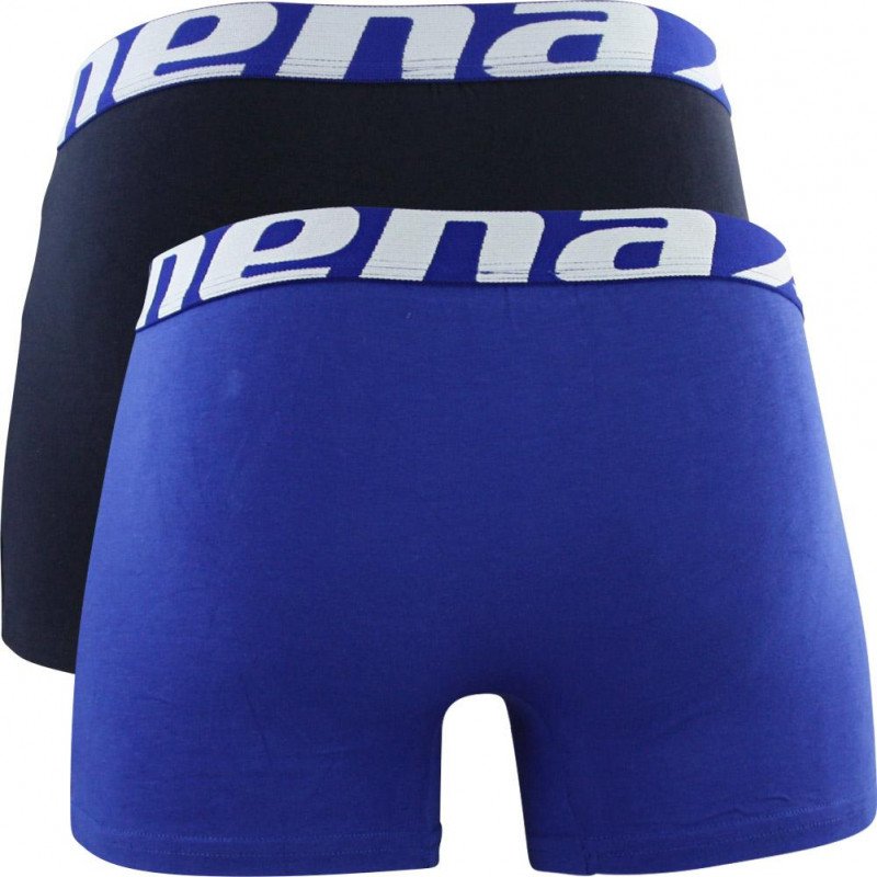 ATHENA Lot de 2 Boxers Garçon Coton DUOECO Marine Bleu