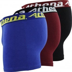 ATHENA Lot de 3 Boxers Garçon Coton TRIOCHOC Noir Bleu Bordeaux