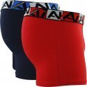 LOT DE 2 Boxer Sous-vêtements Garçon BIOPACK Rouge et Marine