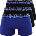 ATHENA Lot de 3 Boxers Homme Microfibre SECONDEPEAU Noir Bleu