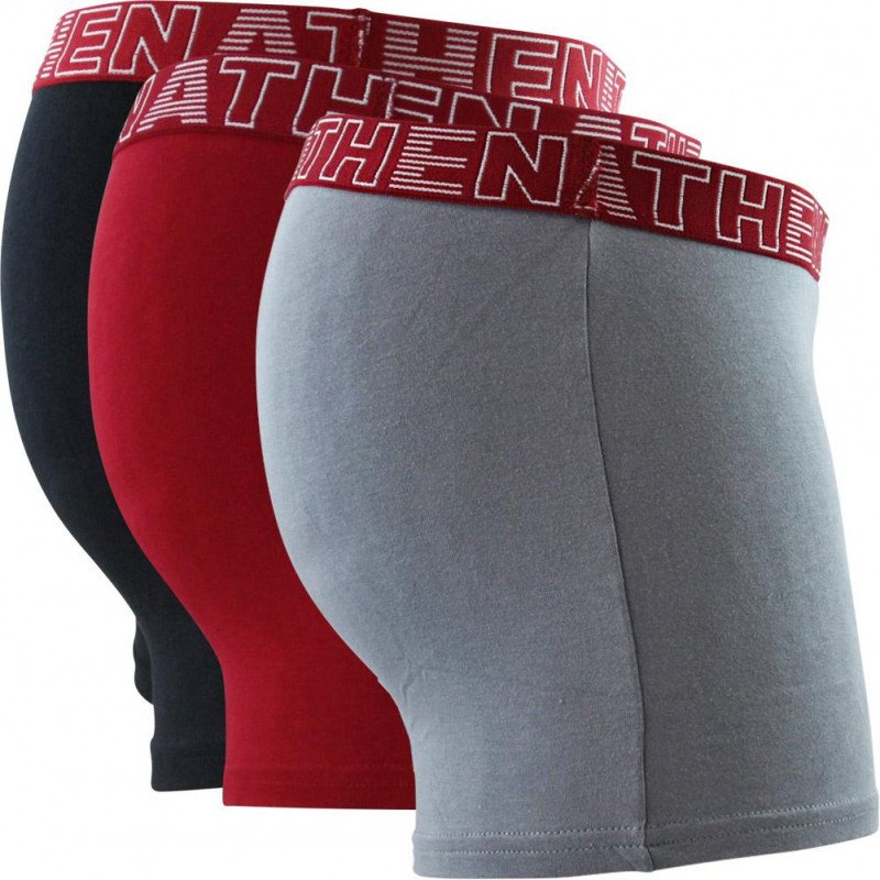 LOT DE 3 Boxer Sous-vêtements Homme BASIC COLOR Noir et Rouge