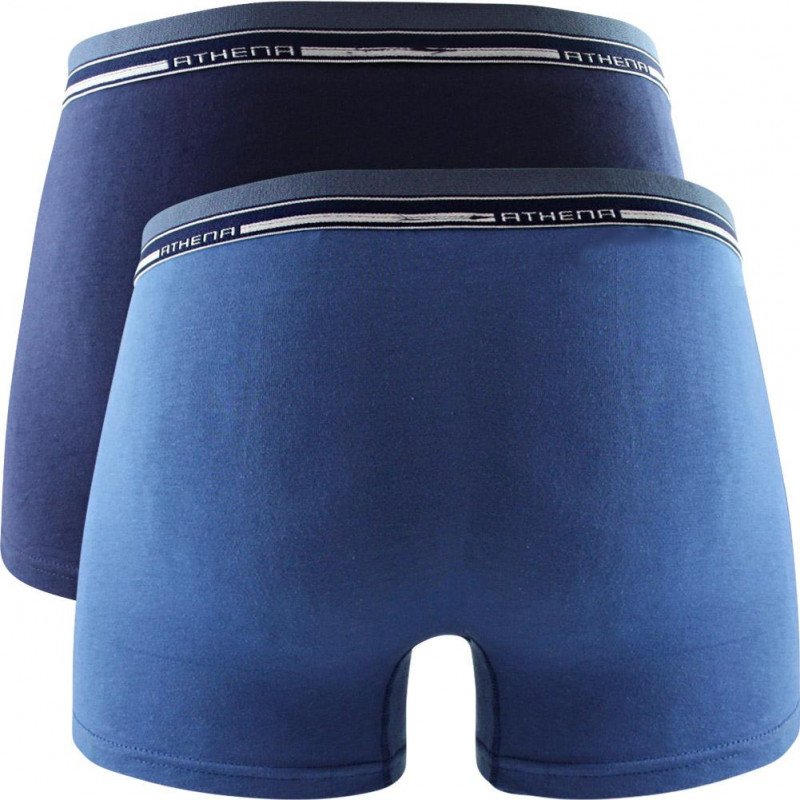 LOT DE 2 Boxer Sous-vêtements Homme DUOECO Bleu et Marine