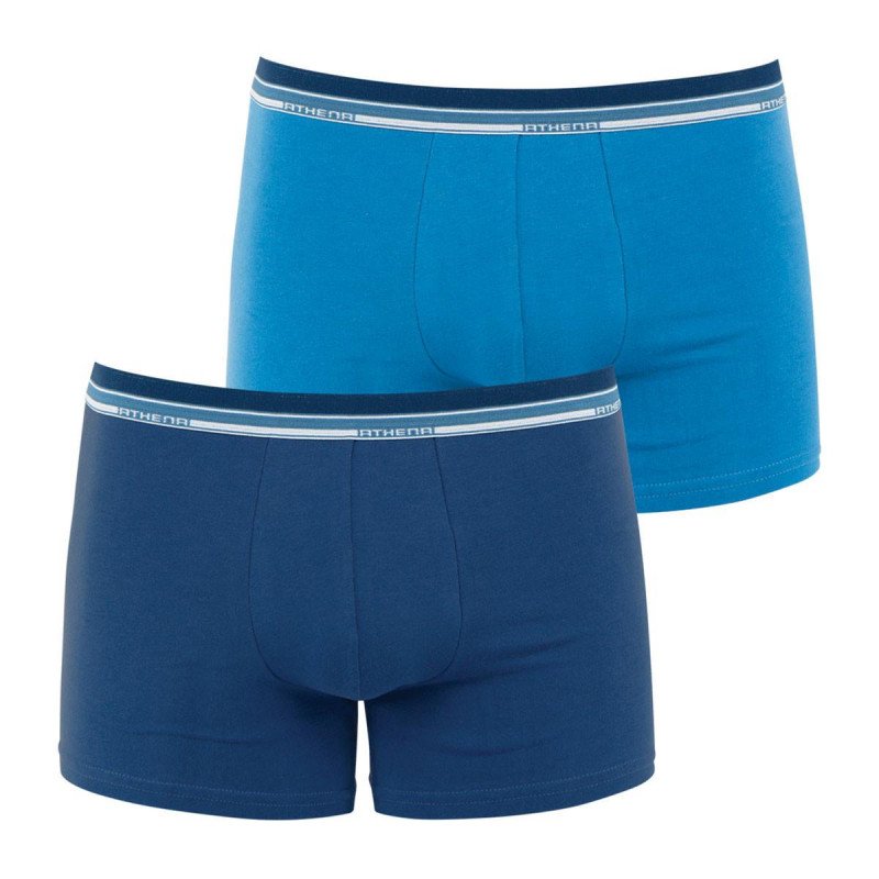 LOT DE 2 Boxer Sous-vêtements Homme DUOECO Bleu et Marine