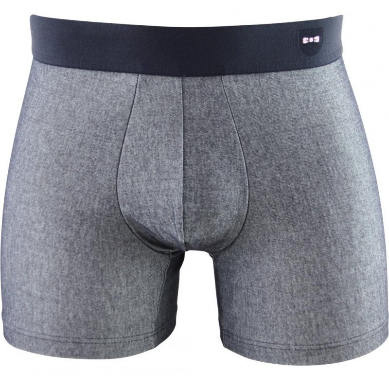 EDEN PARK Boxer Homme Microcoton METAL Marine Gris