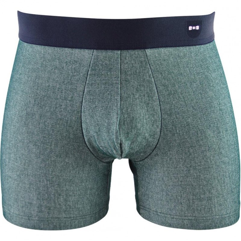 EDEN PARK Boxer Homme Microcoton METAL Marine Vert