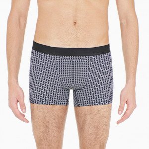 HOM Boxer Homme Microfibre CRAVAT Noir Blanc