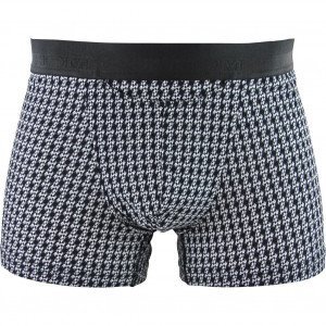 HOM Boxer Homme Microfibre CRAVAT Noir Blanc