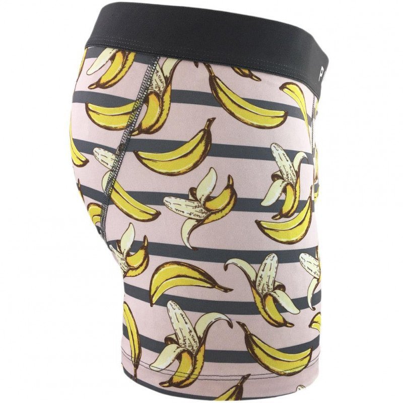 PULL IN Boxer Homme Microfibre BANANASTRIPE Rose Jaune